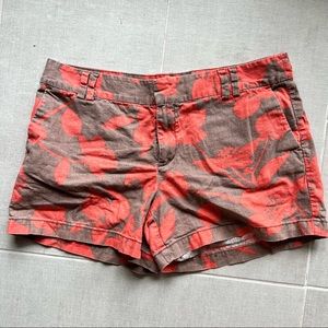 Vintage Ann Taylor Loft Floral Linen Shorts Sz 12